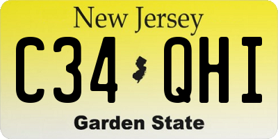 NJ license plate C34QHI