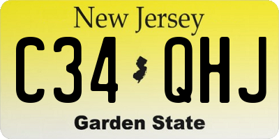 NJ license plate C34QHJ