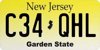 NJ license plate C34QHL