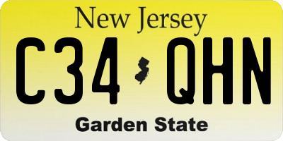 NJ license plate C34QHN