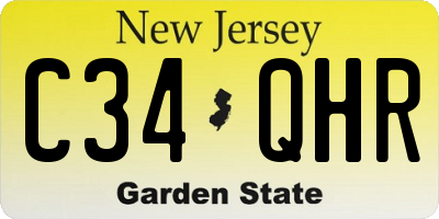 NJ license plate C34QHR