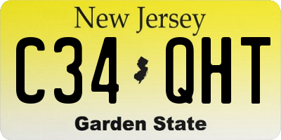 NJ license plate C34QHT