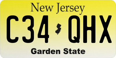NJ license plate C34QHX