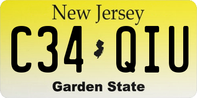 NJ license plate C34QIU