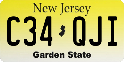 NJ license plate C34QJI