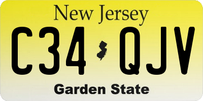 NJ license plate C34QJV
