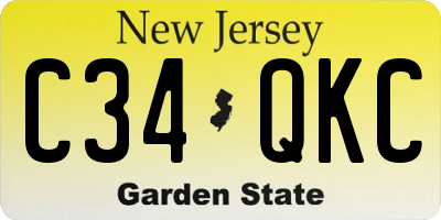 NJ license plate C34QKC