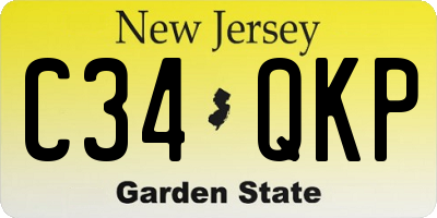 NJ license plate C34QKP