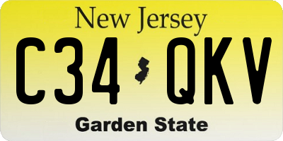 NJ license plate C34QKV