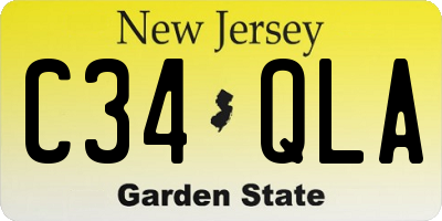 NJ license plate C34QLA