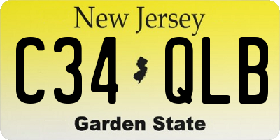 NJ license plate C34QLB