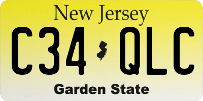 NJ license plate C34QLC