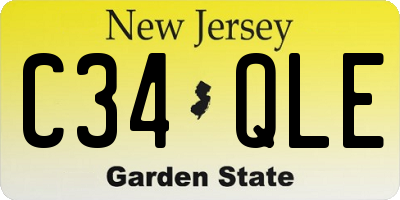 NJ license plate C34QLE