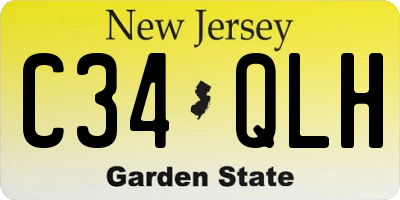 NJ license plate C34QLH