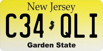 NJ license plate C34QLI