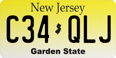 NJ license plate C34QLJ