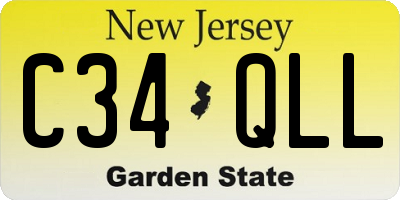 NJ license plate C34QLL