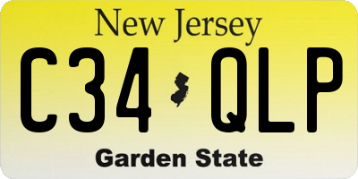 NJ license plate C34QLP