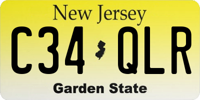 NJ license plate C34QLR