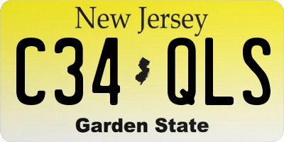 NJ license plate C34QLS