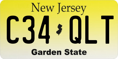 NJ license plate C34QLT