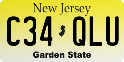 NJ license plate C34QLU
