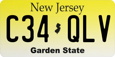 NJ license plate C34QLV