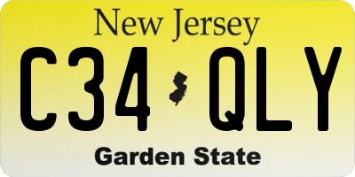 NJ license plate C34QLY