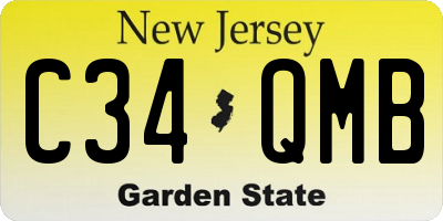 NJ license plate C34QMB