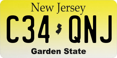 NJ license plate C34QNJ