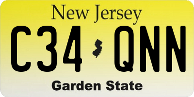 NJ license plate C34QNN