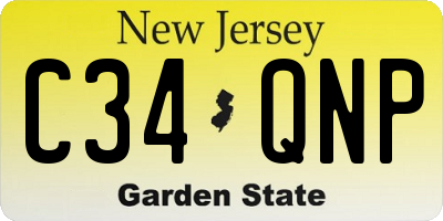NJ license plate C34QNP