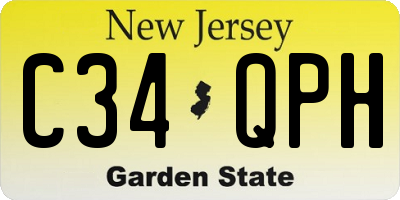 NJ license plate C34QPH