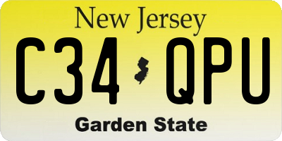 NJ license plate C34QPU