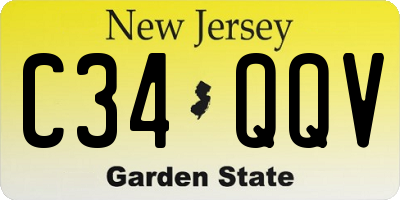 NJ license plate C34QQV