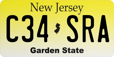 NJ license plate C34SRA