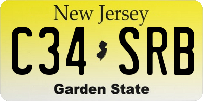 NJ license plate C34SRB