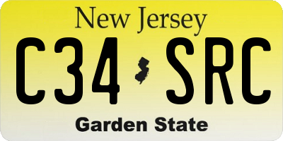 NJ license plate C34SRC