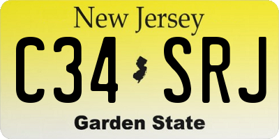 NJ license plate C34SRJ