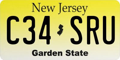 NJ license plate C34SRU