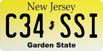 NJ license plate C34SSI