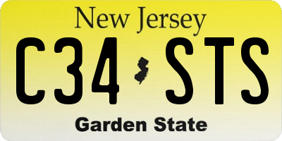 NJ license plate C34STS
