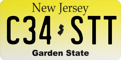 NJ license plate C34STT