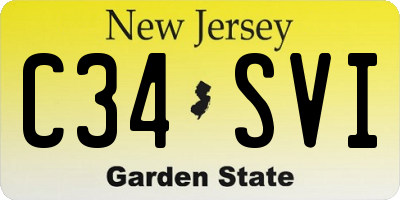 NJ license plate C34SVI