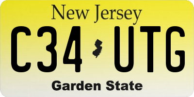 NJ license plate C34UTG