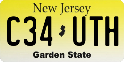 NJ license plate C34UTH