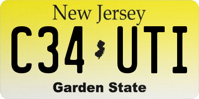 NJ license plate C34UTI