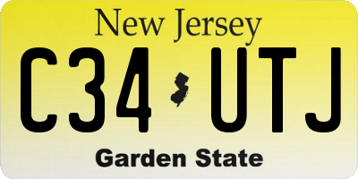 NJ license plate C34UTJ