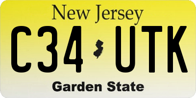 NJ license plate C34UTK