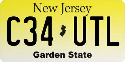 NJ license plate C34UTL